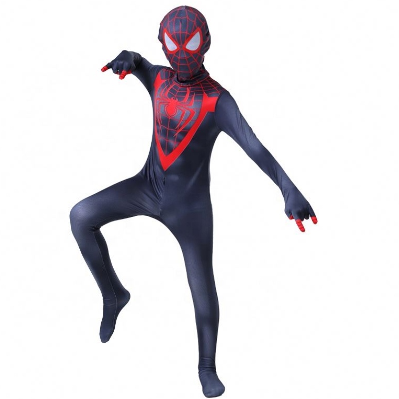 Dearadh Nua Oíche Shamhna Carnival Spiderman No Way Home Cosplay Black Zentai Jumpsuit Spiderman éadaí Spiderman dona páistí le masc aghaidh