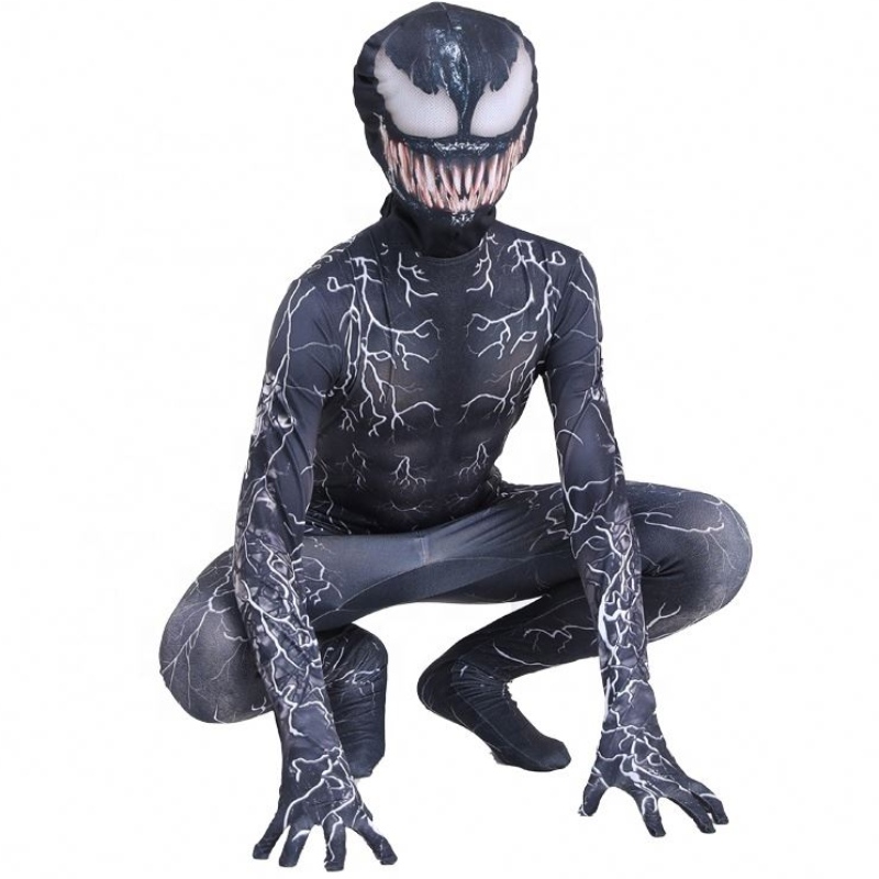 Matán dubh zentai bodysuit daoine fásta superhero scary scary jumpsuit spiderman cosplay cosplay cosplay symbiote venom venom do bhuachaillí