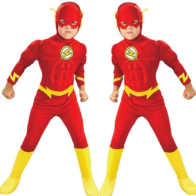 Éadaí Feidhmíochta Cosplay Oíche Shamhna An Flash Bodysuit Muscle Feisteas