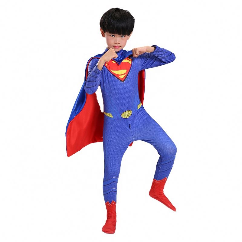 Teilifís Nmovie Figiúr Figiúr Cosplay Oíche Shamhna Riteoga Anime Anime Anime Feisteas Super Man le Cloak