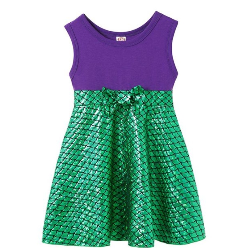 Leanaí Gúna Samhraidh Cailín Leanaí Mickey Belle Snow Sneachta Bán Sleeveless Ócáideach Cotton Cotton Kids Breithlá Éadaí Banphrionsa
