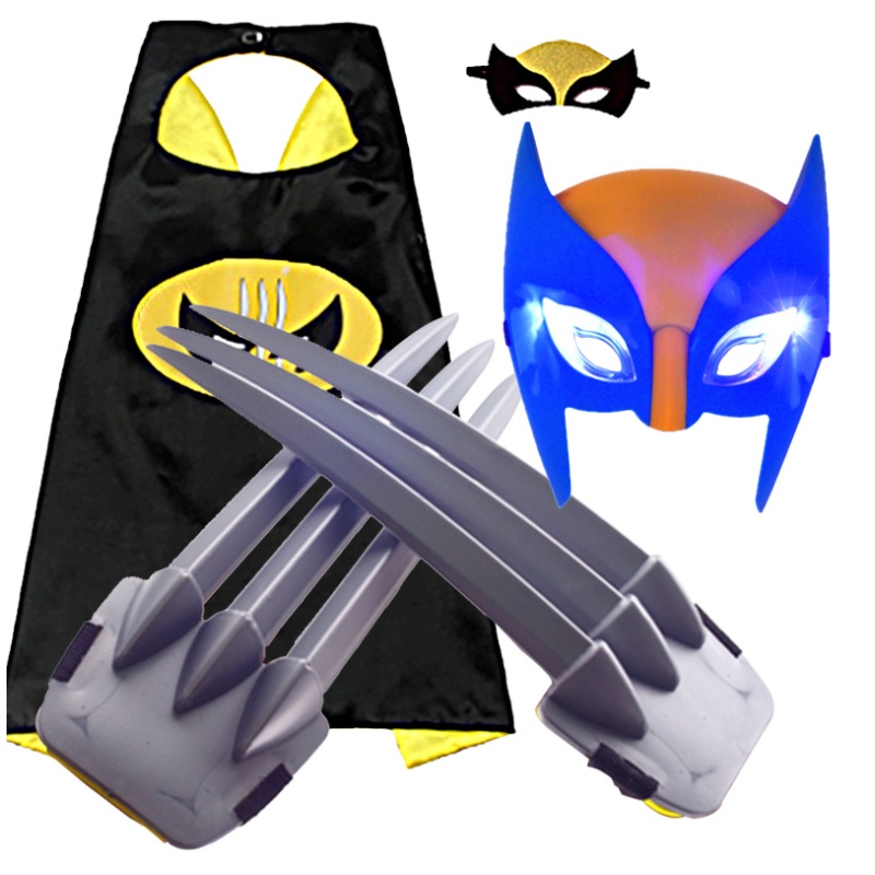 Claw plaisteach plaisteach wolverine Claw Cloak Cloak Airm Bréagáin Páirtí Cosplay Oíche Shamhna