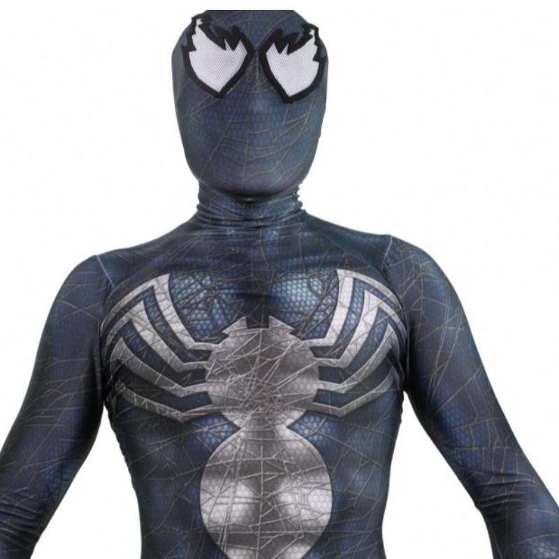 Black Zentai Suit Oíche Shamhna Páirtí Breithlá Carnival Páirtí Úrscéalta N Úsáid Speisialta Symbiote Spiderman Venom éadaí