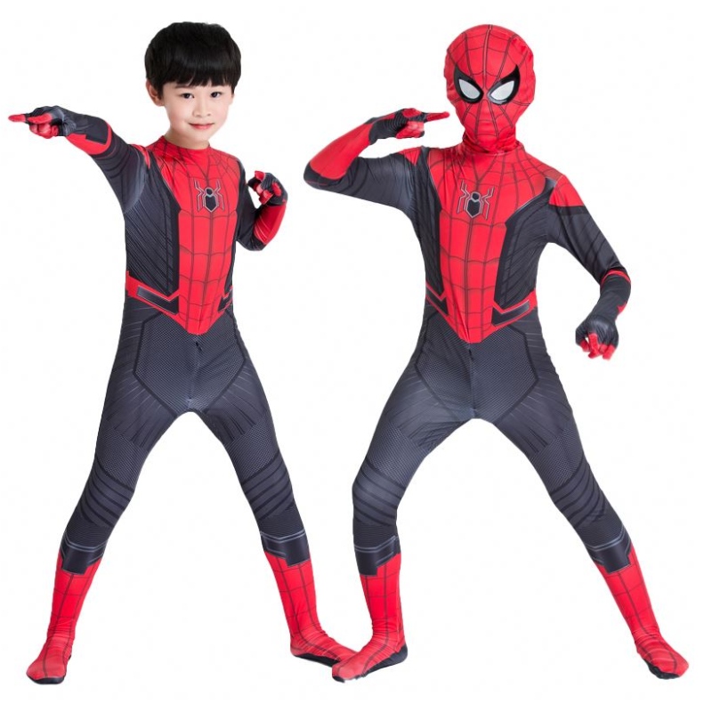 2022 Amazon Díolachán Hot Mórdhíola Stíl Classic Praghas is Fearr Cartúin Dearg Éadaí Dubh Figura De Accion Anime Kids Spiderman éadaí Spiderman