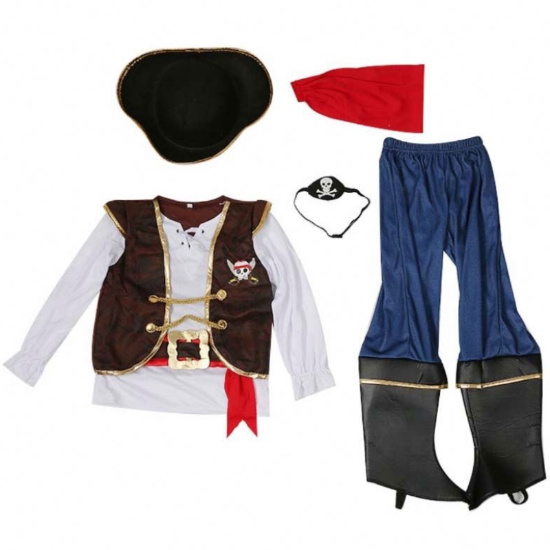 Cosplay Oíche Shamhna Deluxe Set Kids Buachaillí Feisteas Pirate do Pháistí le Hat DGHC-080