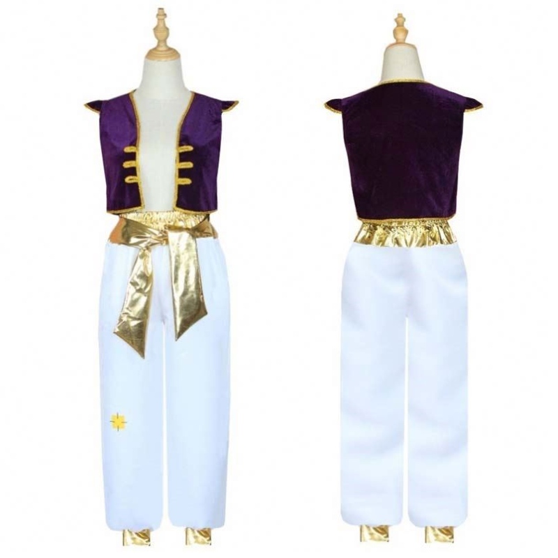 Oíche Shamhna Aladdin Lampa Magic Cosplay Suits Cap sleeves Waistcoat Aladdin Prince éadaí le pants Hcal-010