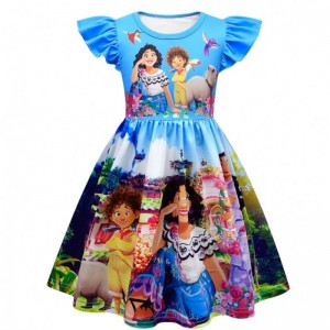 Baige Mirabel Cosplay Cailíní Cailíní Flutter Gúnaí Ócáideach Gúnaí Encanto Madrigal Gúna