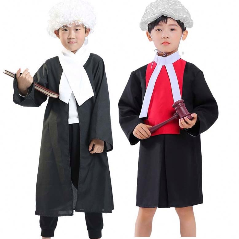 Feidhmíocht páistí Oíche Shamhna Cosplay Cosplay Cosplay Gairme Kindergarten Breitheamh Breitheamh Gúna Páirtí Céim Leanaí Éadaí Dlíodóra HCBC-007