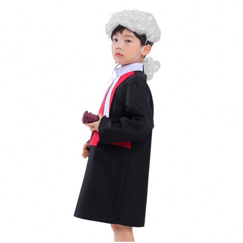 Feidhmíocht páistí Oíche Shamhna Cosplay Cosplay Cosplay Gairme Kindergarten Breitheamh Breitheamh Gúna Páirtí Céim Leanaí Éadaí Dlíodóra HCBC-007