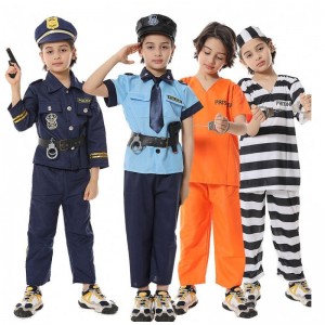 Gléasadh Oíche Shamhna Póilín Pretend Play Play Set Kids Police Police Feisteas do Bhuachaillí HCBC-005