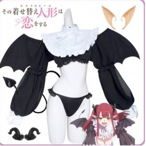 Éadaí cosplay anime rizu kyun mo ghléasadh suas cosplay cosplay kitagawa marin bikini cosplay éadaí Kuroe Shizuku wig