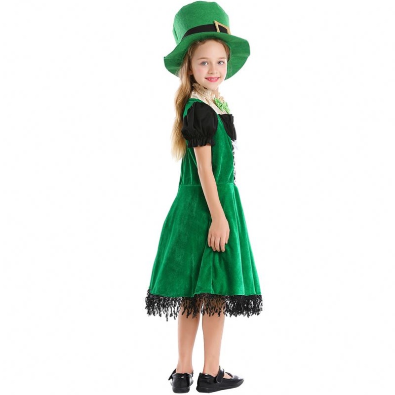 Leanaí Ardchaighdeáin ELF Cosplay Cosplay Páirtí Fancy Gúna Carnival Leprechaun St.
