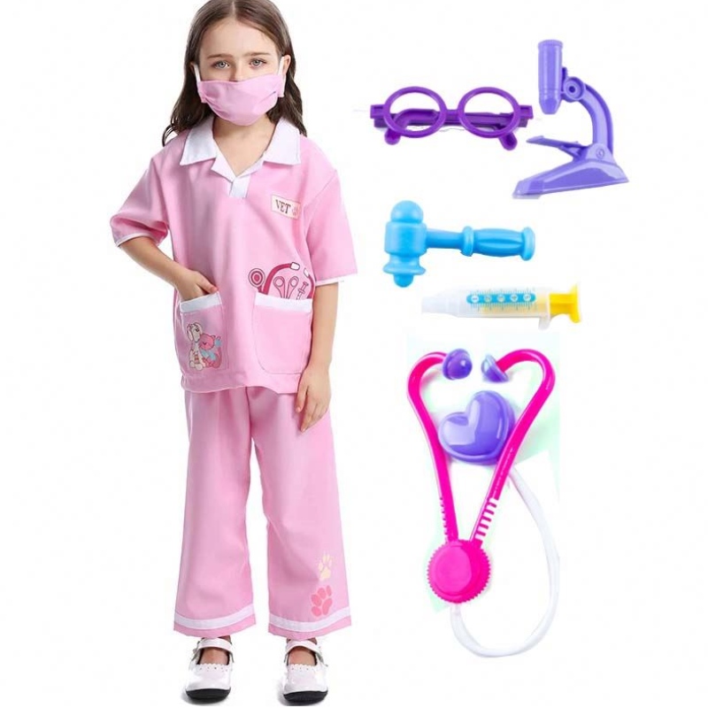 DR Dochtúir Ainmhithe DR Tréidlia Tréidlia Pretend Play Set Suas Socraigh cultacha Oíche Shamhna le Kit Leighis HCBC-013