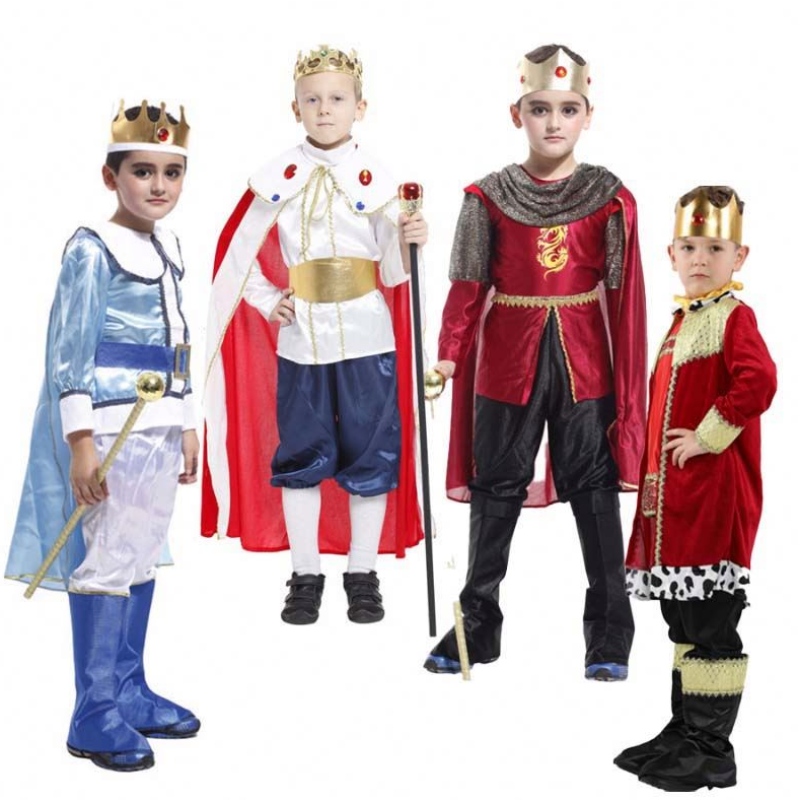 Oíche Shamhna Cosplay Cosplay Outfits Páirtí Maisiúil Gúna Suas Buachaillí Buachaillí Buachaillí Prionsa Medieval King King Éadaí HCBC-022