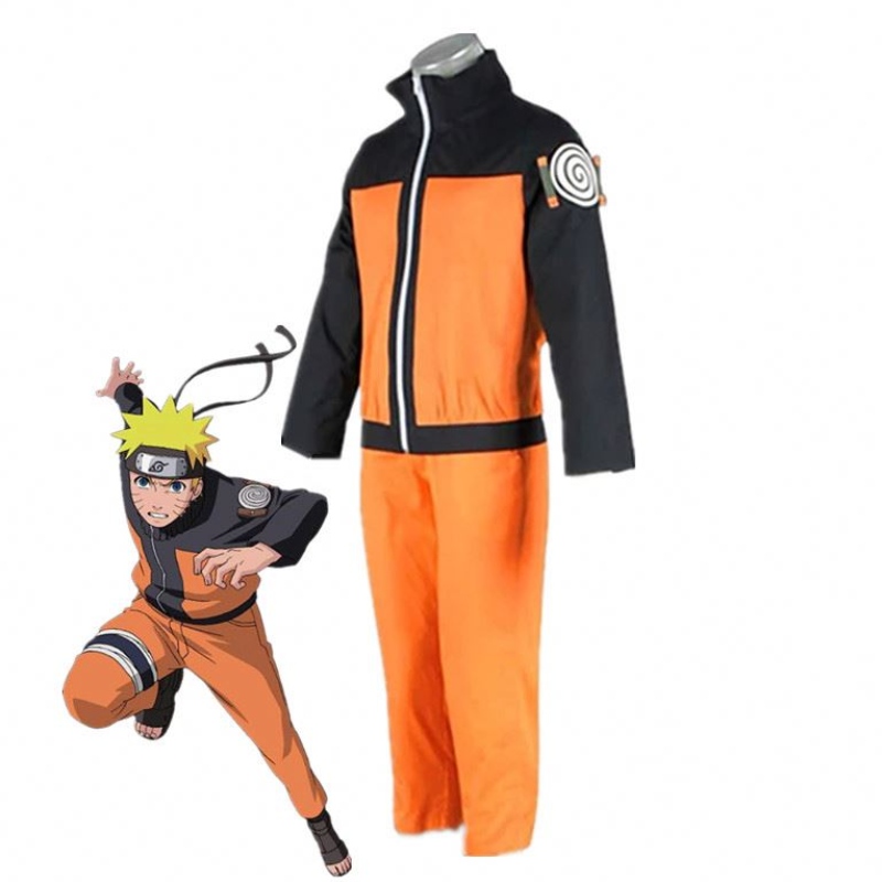 Leanaí Nadults Anime Seapánach Akatsuki Cosplay Complame Kids Suit Outfit Anime le Headband Kids Fantasy Show