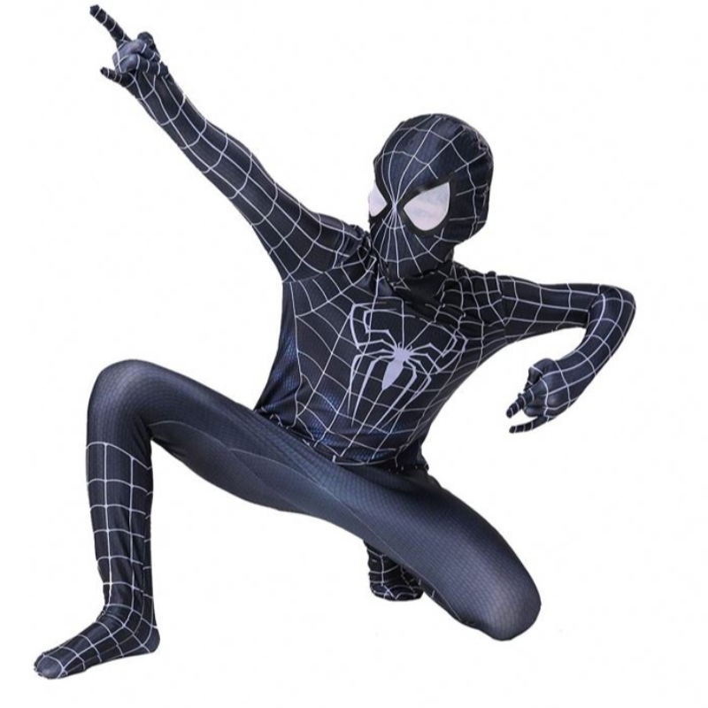 Éadaí Spiderman Ardchaighdeáin Gúna Fancy Gúna Fancy Aosach Agus Kid Éadaí Oíche Shamhna Dearg Dubh Spandex 3D Éadaí Cosplay