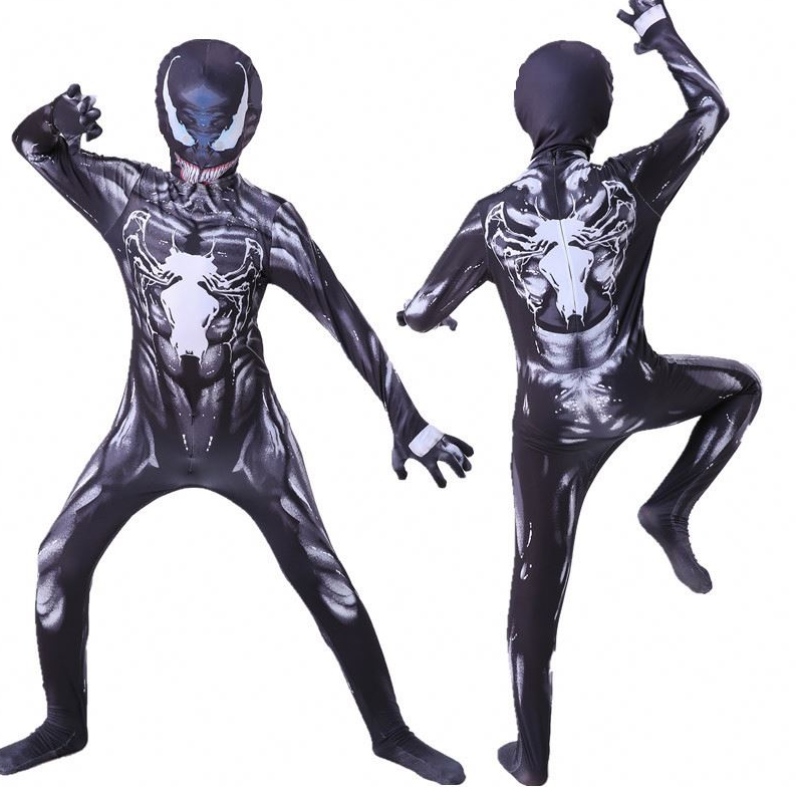 Dearadh Nua Éadaí do Dhaoine Fásta Dearadh do Dhaoine Fásta Tá Buachaillí Jumpsuit Buachaillí Symbiote Spiderman Costumes Superheros Cosplay Costas Oíche Shamhna