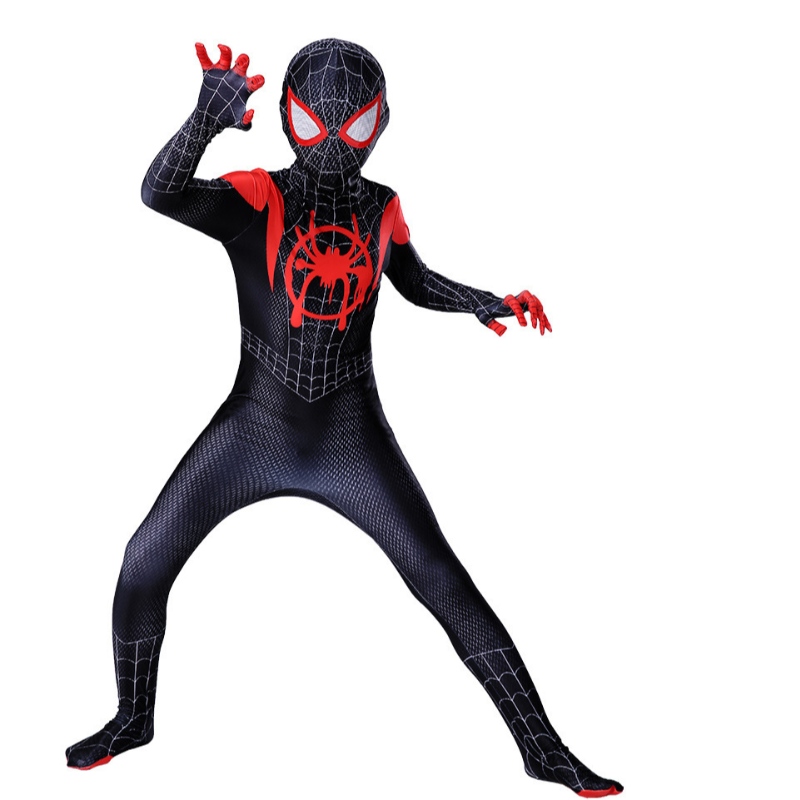 Milesnua Morales i bhfad ón mbaile Cosplay éadaí Zentai Spiderman éadaí crógach.