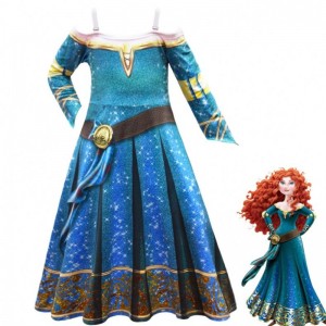 Finscéalta Braver Oíche Shamhna Merida Cosplay Gúna cailíní \'Sciorta gúna gúna