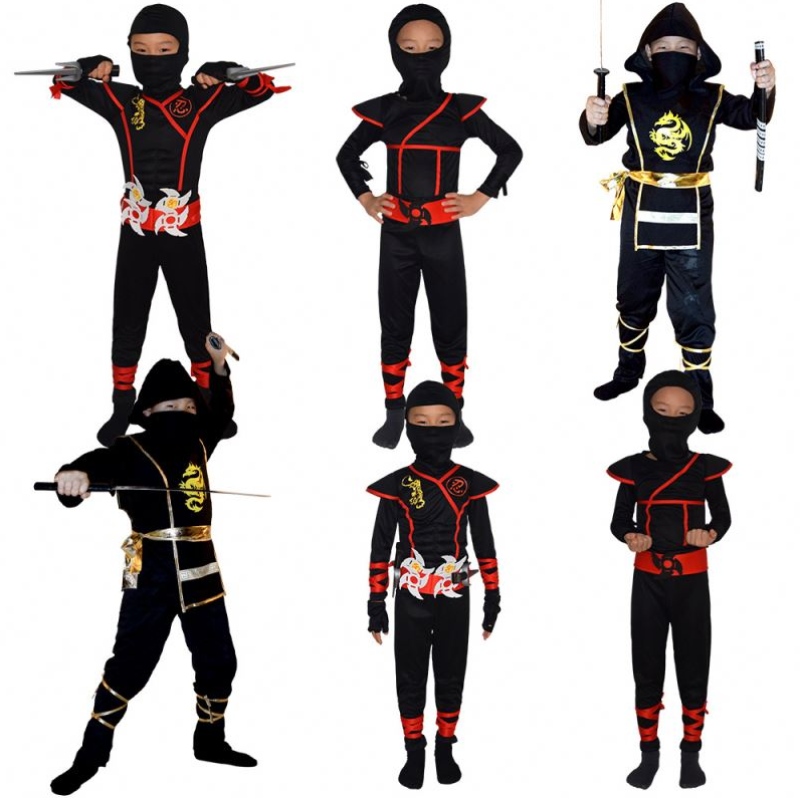 Buachaillí Cailíní Ninja Cosplay Páirtí Gúna Fancy Gúna Mioder Darts Carnival Carnival Helloween Sordsman Warr Warr ag Suit Kids éadaí