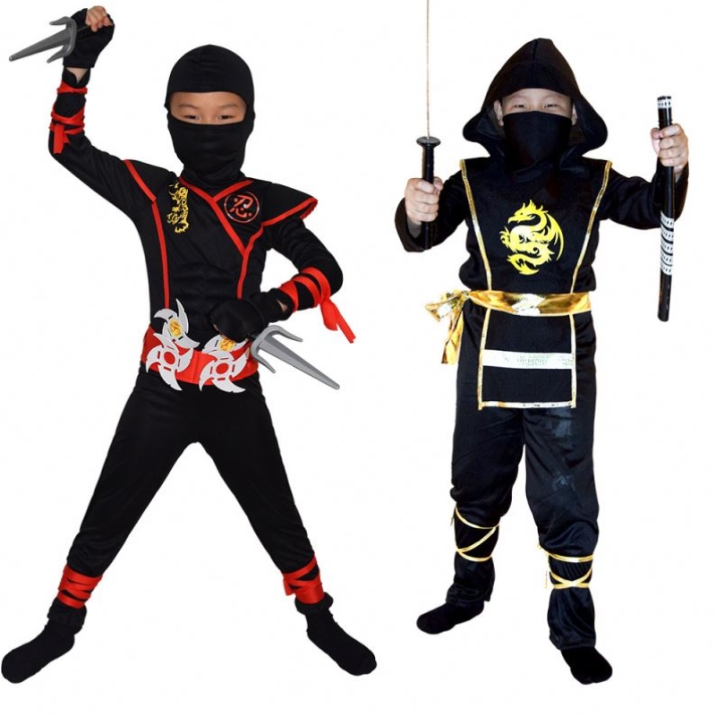 Buachaillí Cailíní Ninja Cosplay Páirtí Gúna Fancy Gúna Mioder Darts Carnival Carnival Helloween Sordsman Warr Warr ag Suit Kids éadaí