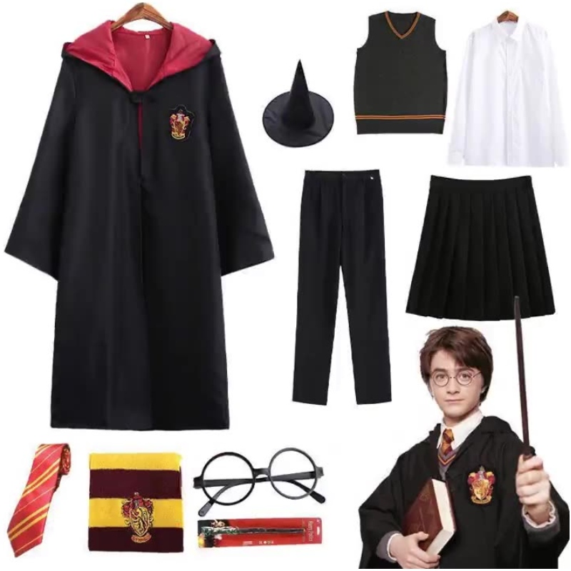 2022 Díolachán Hot Harry Cosplay Kids agus Robe Potter do Dhaoine Fásta le haghaidh cultacha cóisir Oíche Shamhna