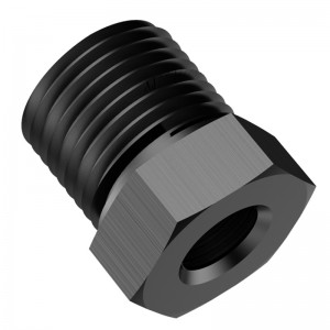 1/4 NPT mees 1/8 NPT naiste reduktori paigaldamise adapter kuus puks õõnsus alumiinium