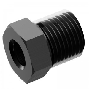 1/4 NPT mees 1/8 NPT naiste reduktori paigaldamise adapter kuus puks õõnsus alumiinium