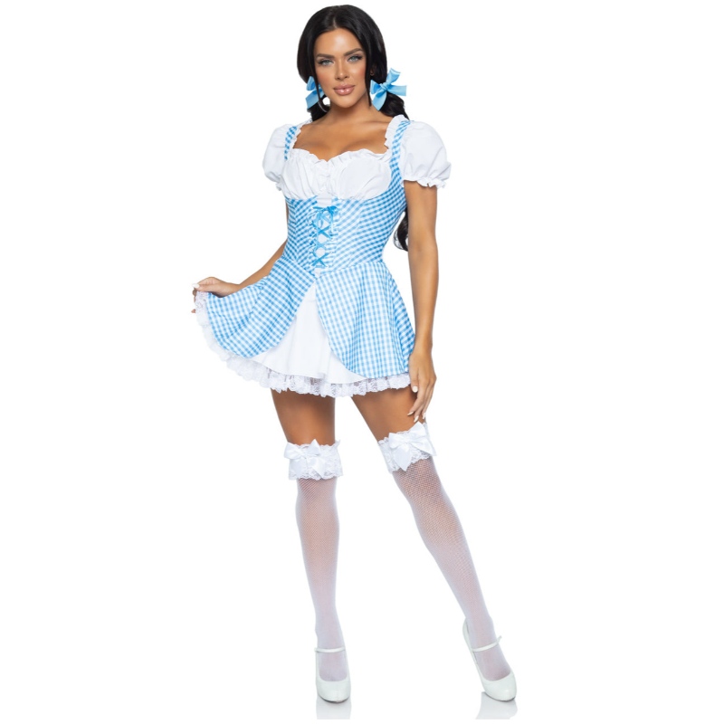 BLUE GINGHAM COSTUME kleit