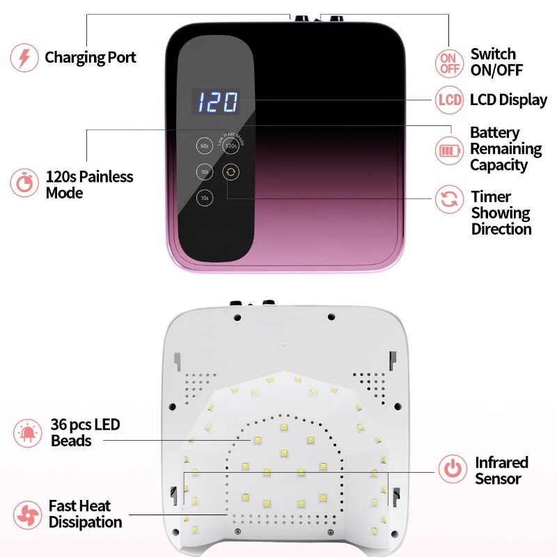 M & R 602Pro juhtmeta Led küünelamp