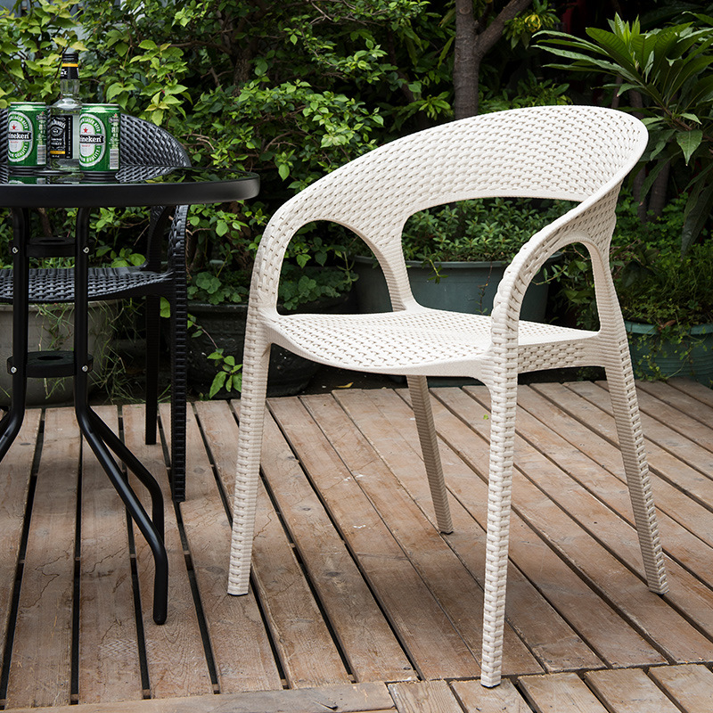 PP rattan stiilis kohviku toolid välismööbel aiast plastvaigist tool plastist aiatoolid