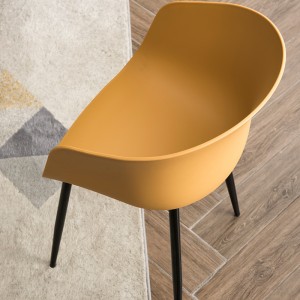 Kaasaegne Itaalia Prantsuse stiilis kõrgekvaliteediline plastist Pp Shell köök söögituba plastist tool