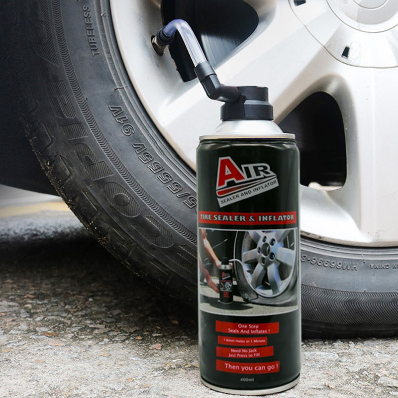 Táirgí Cúraim Ghluaisteáin Auto Sprae Inflator Infortable Tire Sealer Spray