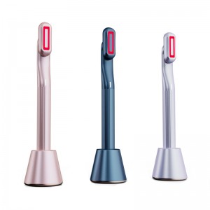Wand Súl Solais Dearg EMS 360 Rothlú Deree, Wand Massager Súl Beauty le 38 ℃ ~ 40 ℃, teanndáileog uachtar súl le teasn vibrαtionn modh dearg, remover línte mín