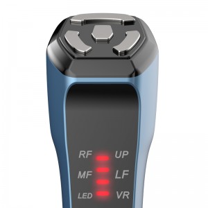 Is féidir le meaisín daingnithe craicinn 6-in-1, le daingniú súl RF agus le feiste frith-aosaithe málaí súl, ciorcail dorcha, cosa Crow, meaisín súl frith-aosaithe tí a bhaint, OABES faoi stiúir cóireáil ghlas dearg glas gla...