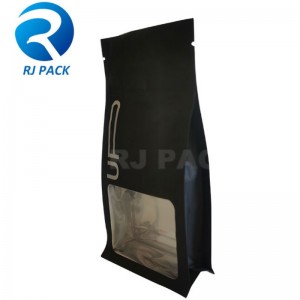 Pouch bun cothrom atá frithsheasmhach in aghaidh an linbh le fuinneog