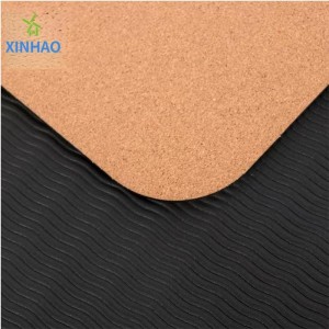 Amazon is fearr a dhíol corc tpe yoga mat mórdhíola, 4mmn5mmn6mmn8mm tpe cork mata yoganeamh-duillín, tacaíocht lógó saincheapthanó cló