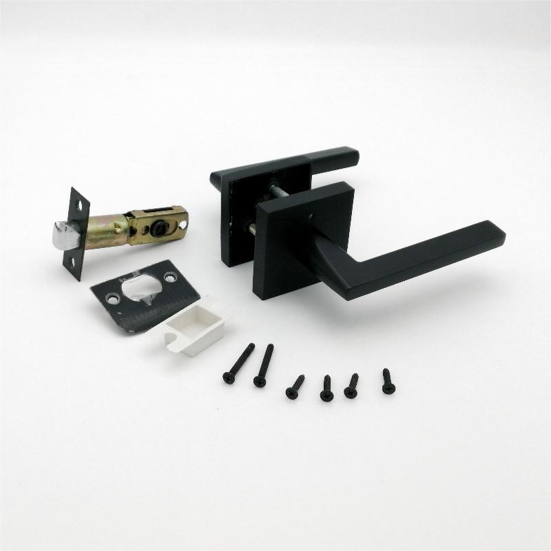 S7503 Lever Doras Príobháideachta Do Doirse Seomra Leapa agus Seomra Folctha Dubh Matte Black