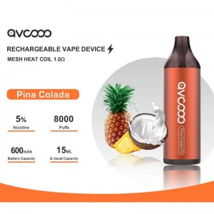 Gléas vape athluchtaithe Avcooo 8000 puffs