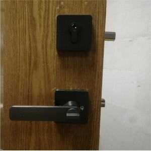 78001 Lever Iontrála Cearnach le Deadbolt Sorcóir Dúbailte Socraigh Glas Teaglama araon (le haghaidh Oifige agus Doras Tosaigh), Lockset Doras Iontrála tromshaothair, 1 Pacáiste