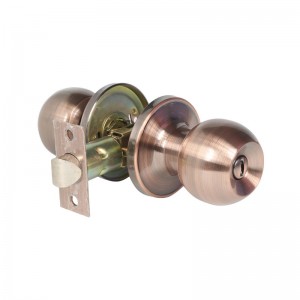 2501 Knob Doras Príobháideachta do sheomra leapa agus seomra folctha, doras doras liathróid keyless taobh istigh- copar seanda