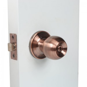 2501 Knob Doras Príobháideachta do sheomra leapa agus seomra folctha, doras doras liathróid keyless taobh istigh- copar seanda