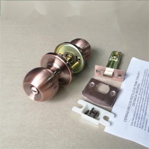 2501 Knob Doras Príobháideachta do sheomra leapa agus seomra folctha, doras doras liathróid keyless taobh istigh- copar seanda