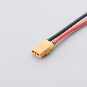 XT60 Ceanglóir ceallraí bullet comhthreomhar cábla fireann agus baineann síneadh dé-shínte 14awg sreang silicone do mhótar il-choptar RC