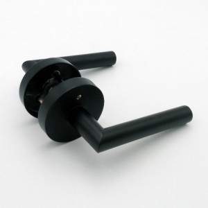 R7505 Láimhseálann doras dubh, luamhán dorais phríobháideachais taobh istigh do sheomra folctha seomra leapa, dearadhnua -aimseartha comhaimseartha luamháin doras tromshaothair le glas