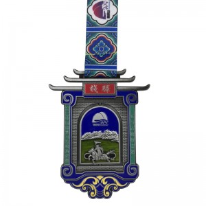 Dearadh uathúil Lógó saincheaptha 4D Miotal Miotal Miotal Miotal