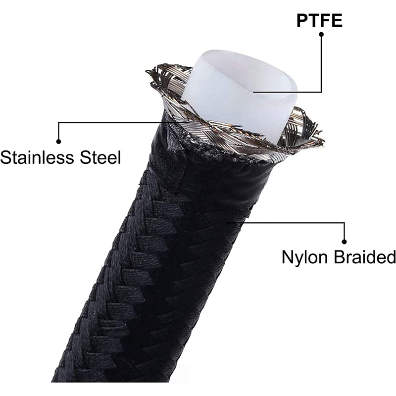 PTFE E85 LÍNE BREEL HOSE NYLON Braided