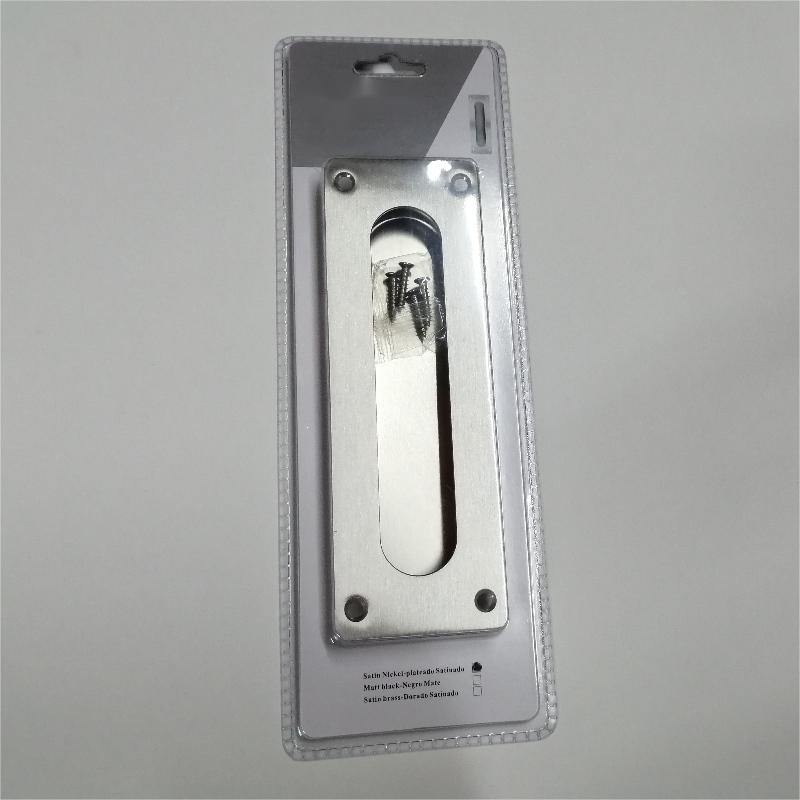 7.09 Orlach Tarraingíonn Flush Finger cuasaithe le haghaidh doras clóiséid dorais phóca, láimhseáil doras scioból sleamhnáin, brushed cruach dhosmálta doras dronuilleogach ag tarraingt crua -earraí