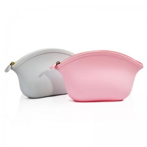 Páirtí Taistil Siopadóireachta Zipper Zipper Dath Candy Dath Mála Mála Cosmaideach Silicone Mála Láimhe Silicone