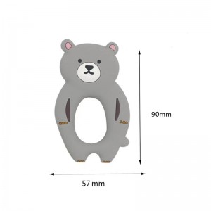 BPA saor ó chewable teethething fiacla leanbh leanbh a iompraíonn cruth silicone teether